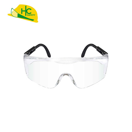 Shatterproof and impact-resistant clear lens safety glasses